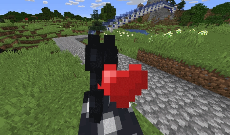 hearts appearing after horse in tamed in minecraft