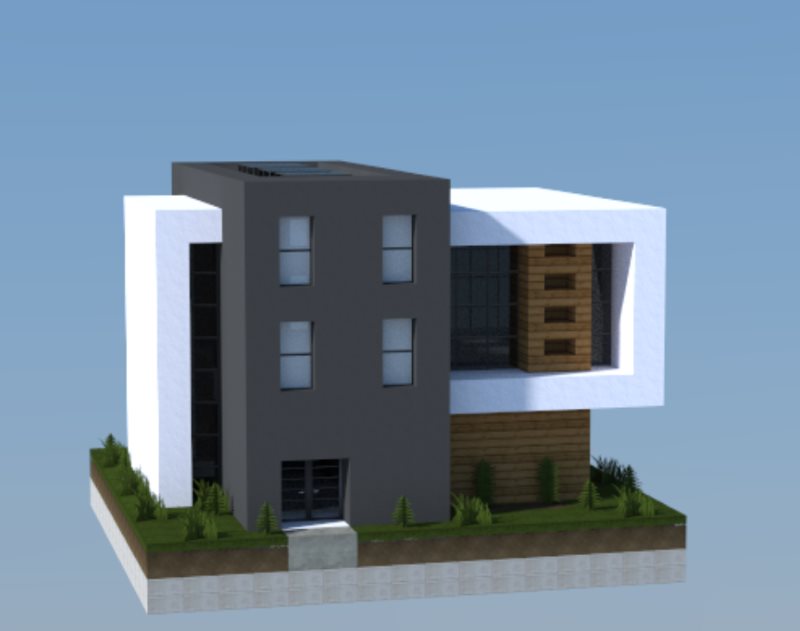 simple modern house designs minecraft